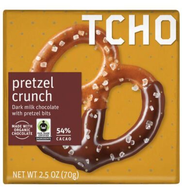 TCHO - 54% Dark Milk Chocolate with Pretzel Crunch