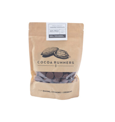 Cocoa Runners Chocolate Buttons for Baking, Cooking, & Drinking - Menakao 44% Cocoa Milk Chocolate