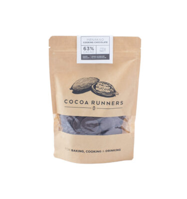 Cocoa Runners Chocolate Buttons for Baking, Cooking, & Drinking - by Menakao 65% cocoa