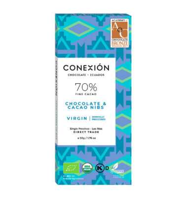 Conexion - Ecuador, Virgin Roast Dark 70% with Cocoa Nibs