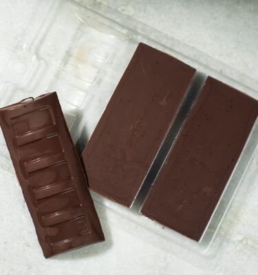 chocolate bars in mould square
