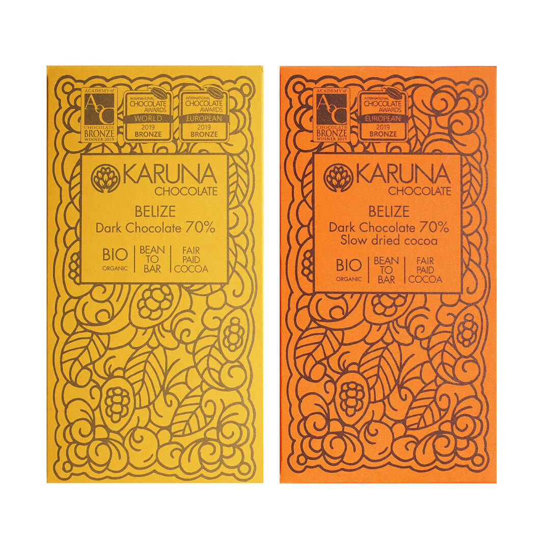 Two (almost) identical bars with different time drying the beans