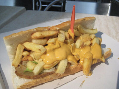 Miltraillette, a type of Belgian sandwich