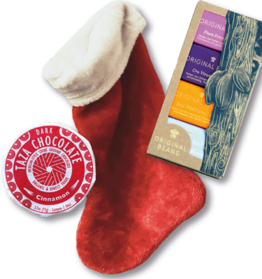 chocolate and a christmas stocking