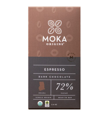 Moka - Coffee infused Dark Chocolate, ABOCFA, Ghana, 72%