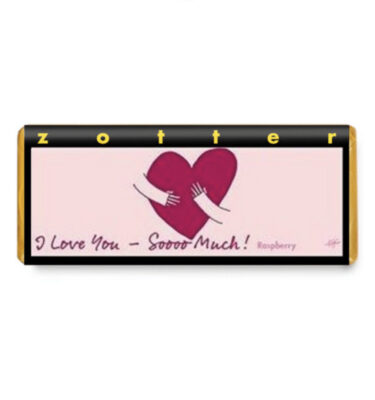 Zotter - I Love You Soooo Much! Raspberry Bar