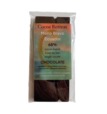 Cocoa Retreat - Mono Bravo, Esmeraldas Ecuador, Dark Chocolate 68%