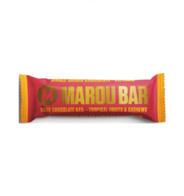 Marou - Tropical Fruits & Cashews, Dark Chocolate 64% (Snack Bar)