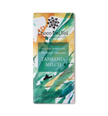 Choco del sol chocolate bar - milk chocolate made from Tanzanian cacao