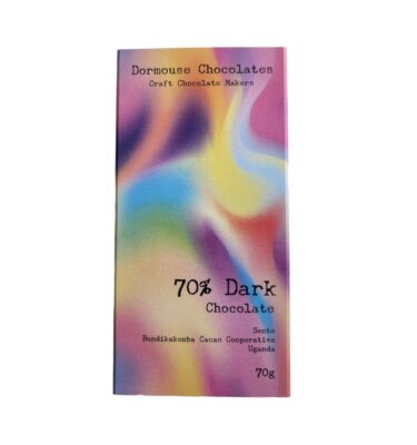 A chocolate bar, from Dormouse - Uganda dark 70%