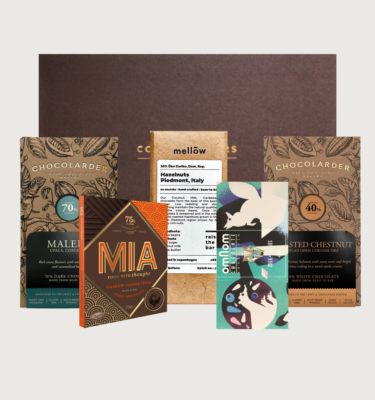 Picture of Cocoa Runner's Christmas box on a grey background