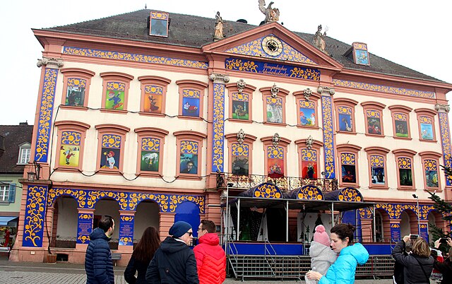 A giant life-size version of Lang’s advent calendar in Gegenbach, Germany