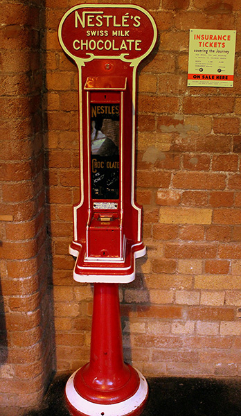 Early chocolate vending machine