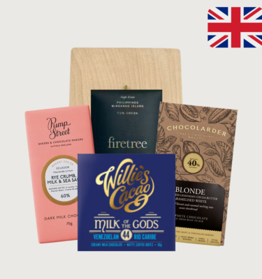 Picture of the UK sharing board on a grey background. There is a union jack in the top right hand corner.