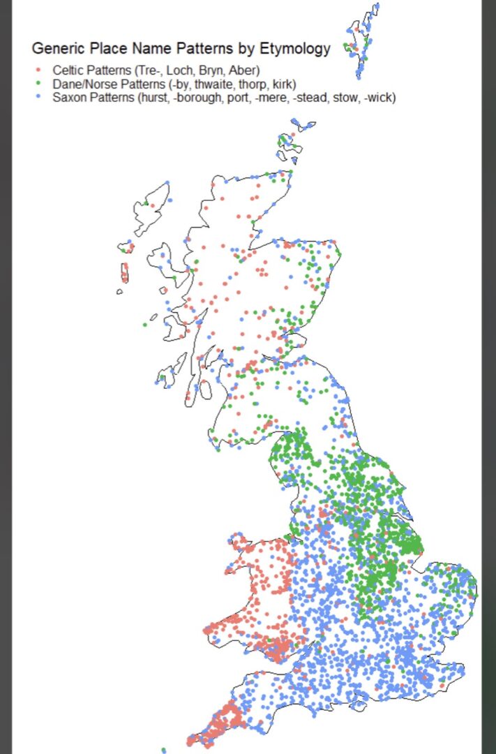 map of english place names